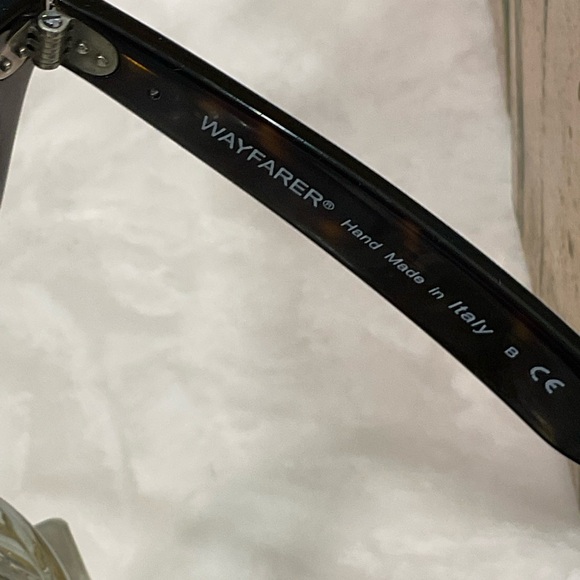 Ray-Ban Original Wayfarer Sunglasses, Polished Havana Frame, Green Lenses - Picture 5 of 12